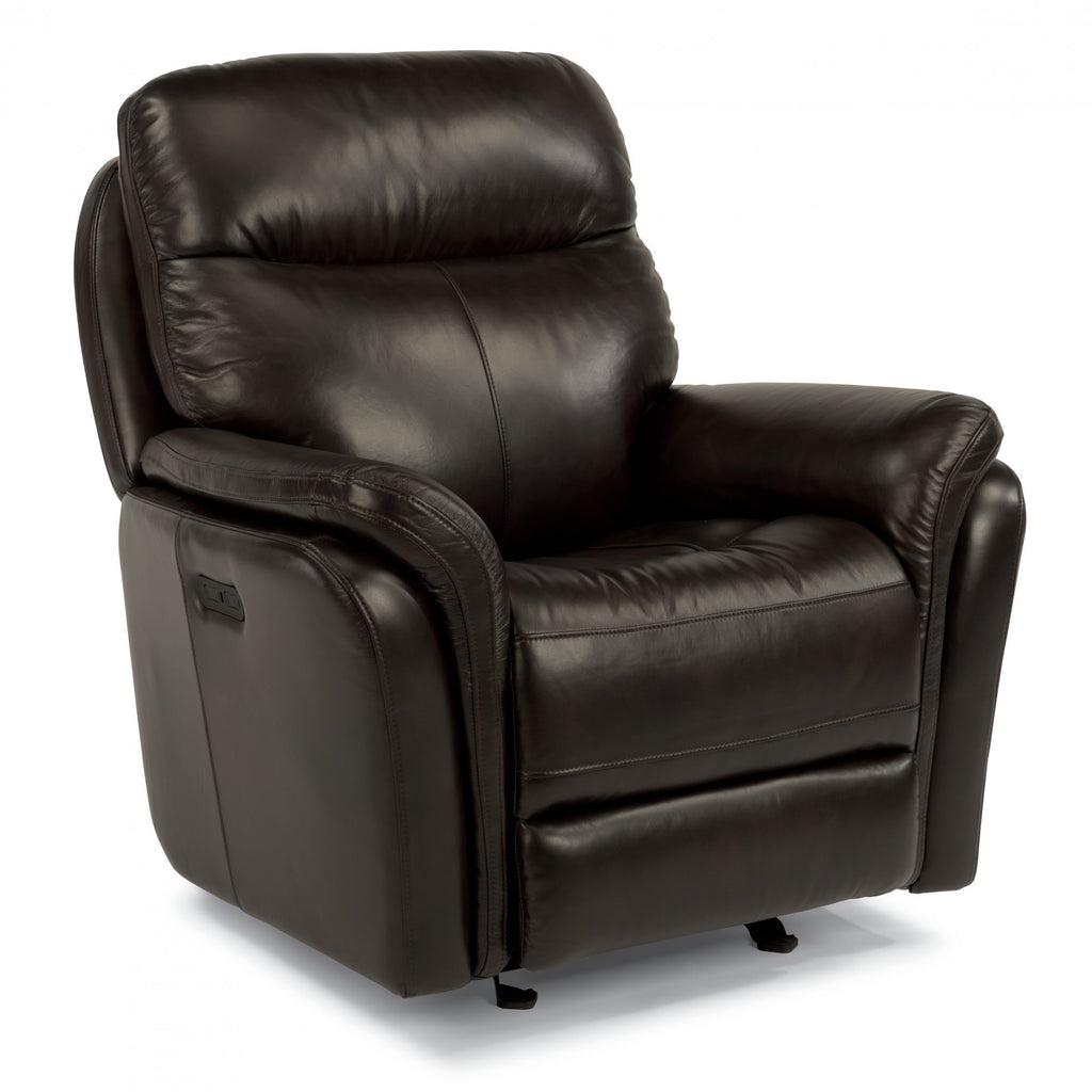 Zoey Leather Power Glider Recliner by Flexsteel