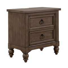Americana Farmhouse 2-Drawer Night Stand with Charging Station by Liberty