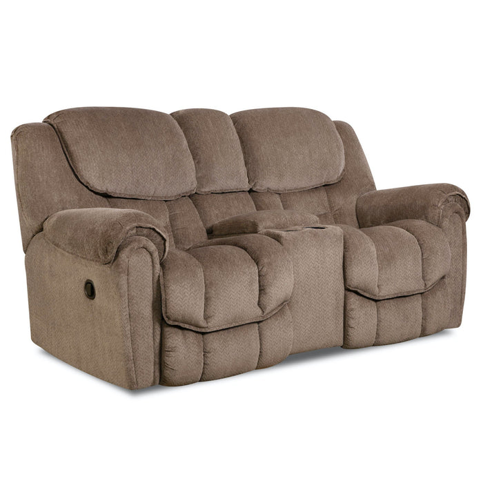 Del Mar Taupe Rocking Console Loveseat by HomeStretch
