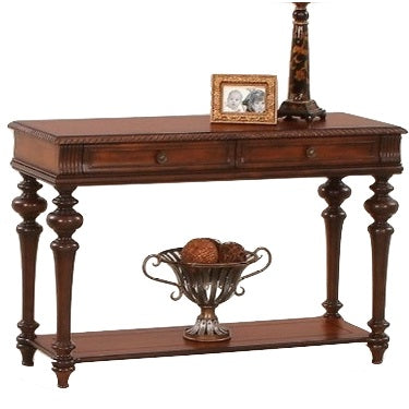 Mountain Manor Traditional Sofa Table with Two Drawers by Progressive Furniture