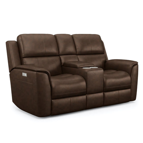 Henry Power Reclining Loveseat with Console by Flexsteel