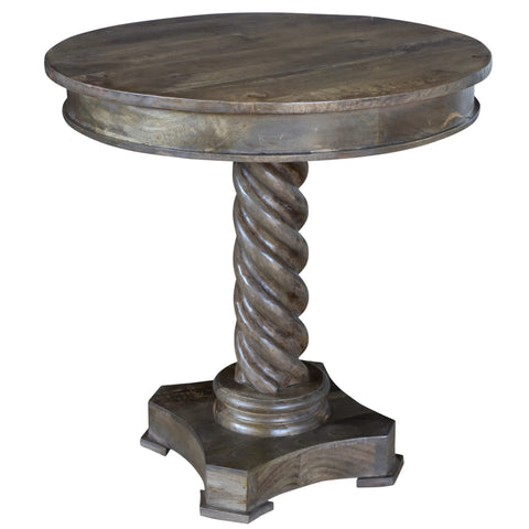 Carved Rope Twist Accent Table by Crestview Collection
